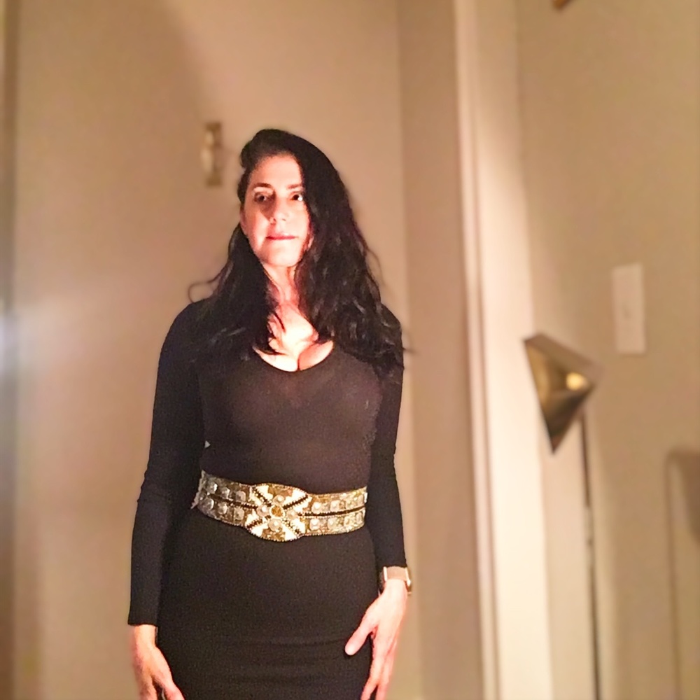 Free People First Place Gold Beaded Studded Belt